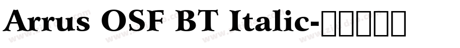 Arrus OSF BT Italic字体转换